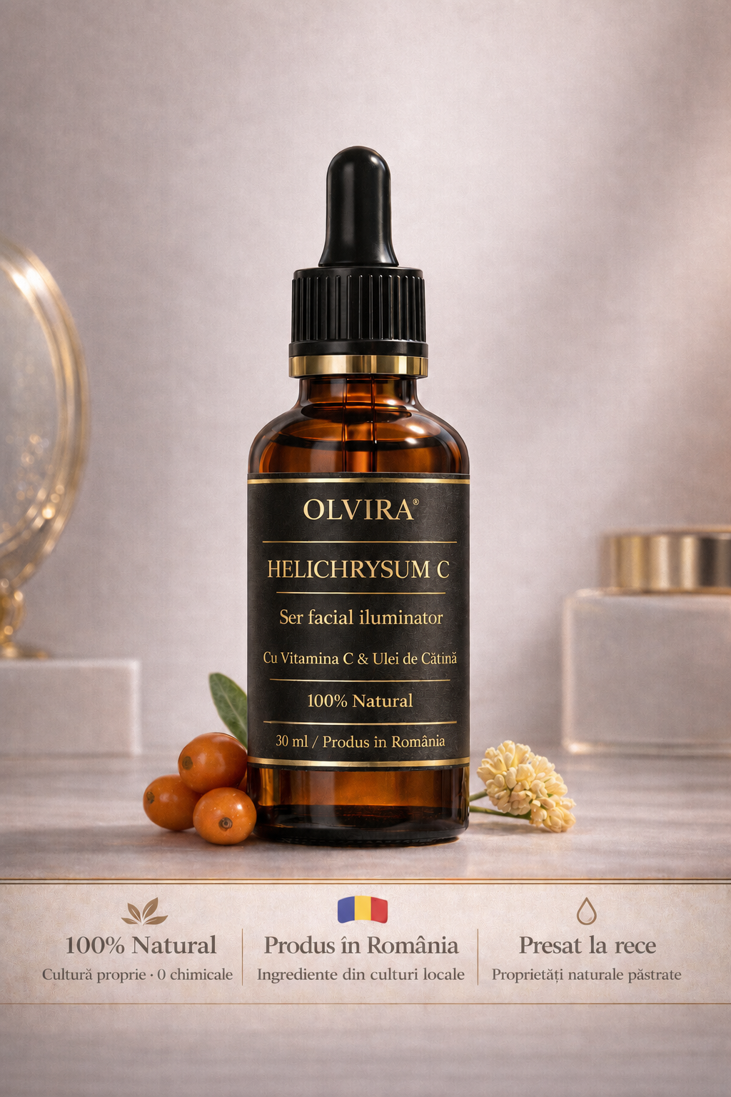 Olvira Glow Serum 30ml - Ser facial natural 100%