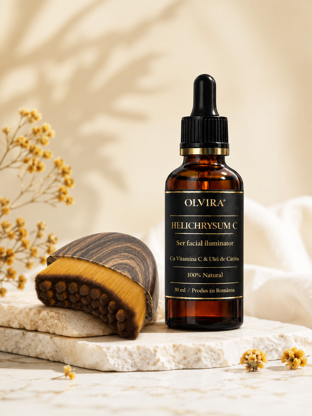 Perie drenaj limfatic + Glow Serum Olvira®